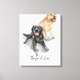 Toile Compagnons Aquarelle - Tanya & Lexi