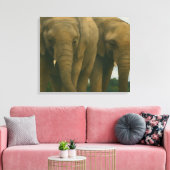 Toile Compagnons éléphants dans la lumière de Savannah (Insitu(Salon))