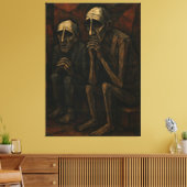 Toile Compagnons silencieux" | Cubiste & Expressionniste (Insitu(Salon))