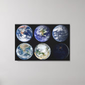 Toile Comparaison D'Image De Vues Iconiques De La Planèt (Recto)