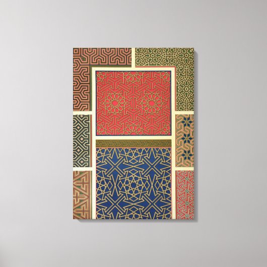 Toile Compartiments et bordures en bois, de "l'art arabe (Recto)