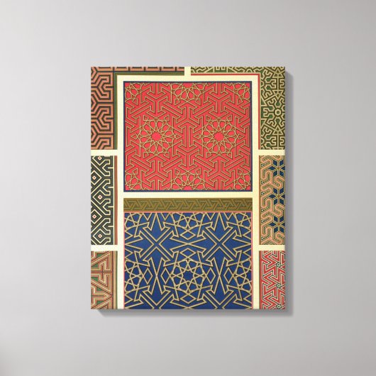 Toile Compartiments et bordures en bois, de "l'art arabe (Recto)