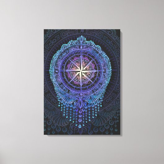 Toile Compas céleste Mandala (Recto)