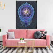 Toile Compas céleste Mandala (Insitu(Salon))