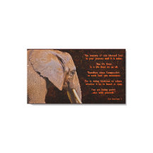 Compassion - Eléphant & Citation Littéraire - Rust