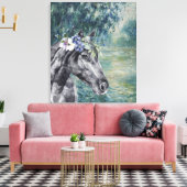 Toile Compilation Monet Morning Seine et Black Horse (Insitu(Salon))