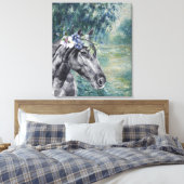Toile Compilation Monet Morning Seine et Black Horse (Insitu(Chambre))