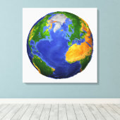 Toile Complétez La Terre Avec Des Données Topographiques (Insitu (Plancher de Bois))