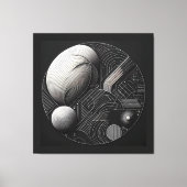 Toile Composition à double sphère (Recto)