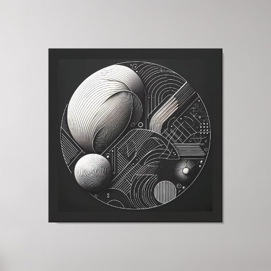Toile Composition à double sphère (Recto)