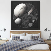 Toile Composition à double sphère (Insitu(Chambre))