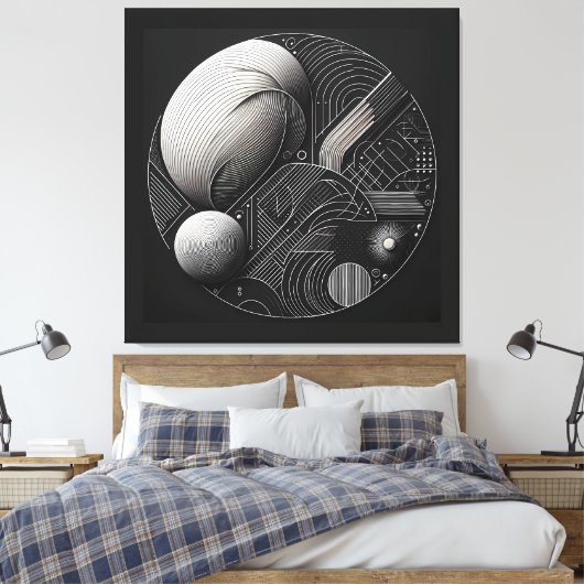 Toile Composition à double sphère (Insitu(Chambre))