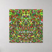 Toile Composition Abstraite de couleur psychédélique (Recto)