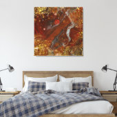 Toile Composition Abstraite Rouge Foncé Or Hypnotisante (Insitu(Chambre))