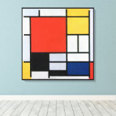 Toile Composition Abstraite Vintage de Piet Mondrian (Insitu (Plancher de Bois))