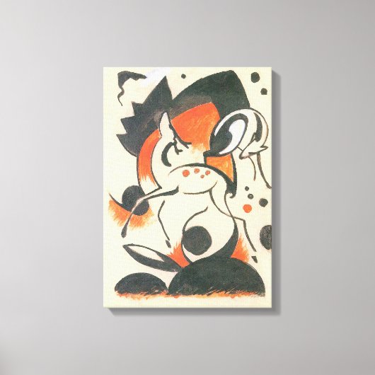 Toile Composition aux deux cerfs de Franz Marc (Recto)
