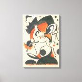 Toile Composition avec deux cerfs par Franz Marc (Recto)