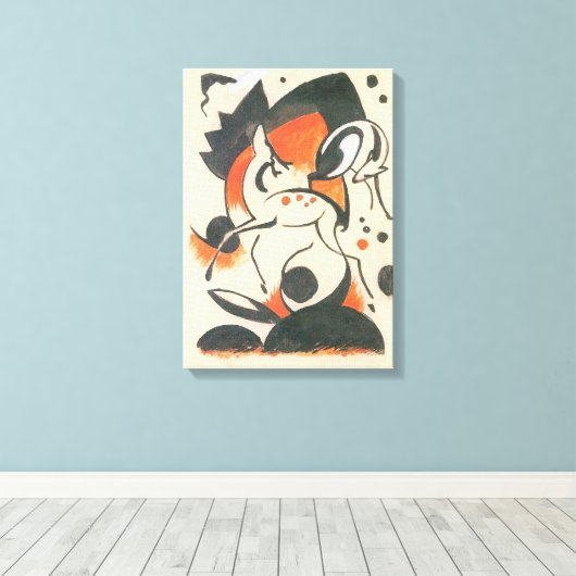 Toile Composition avec deux cerfs par Franz Marc (Insitu (Plancher de Bois))