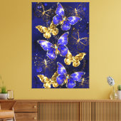 Toile Composition avec papillons Sapphire (Insitu(Salon))