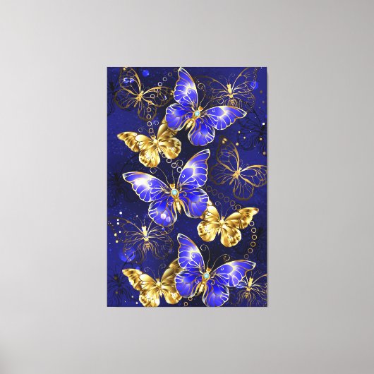 Toile Composition avec papillons Sapphire (Recto)