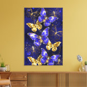 Toile Composition avec papillons Sapphire (Insitu(Salon))