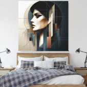 Toile Composition de profil géométrique (Insitu(Chambre))