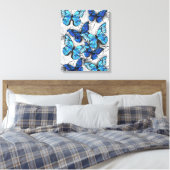 Toile Composition des White and Blue Butterflies (Insitu(Chambre))