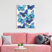 Toile Composition des White and Blue Butterflies (Insitu(Salon))