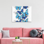 Toile Composition des White and Blue Butterflies (Insitu(Salon))
