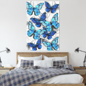 Toile Composition des White and Blue Butterflies (Insitu(Chambre))