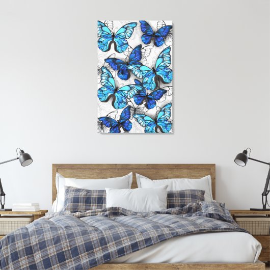 Toile Composition des White and Blue Butterflies (Insitu(Chambre))