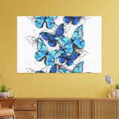 Toile Composition des White and Blue Butterflies (Insitu(Salon))