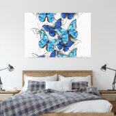 Toile Composition des White and Blue Butterflies (Insitu(Chambre))