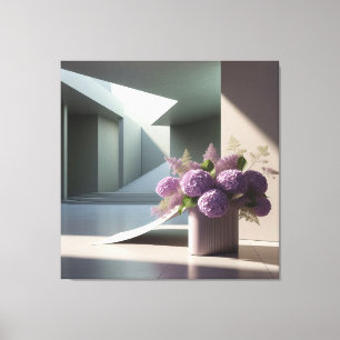 Toile Composition d'escalier floral
