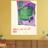 Toile Composition en vert et violet ( (Insitu(Salon))