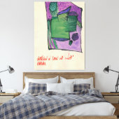Toile Composition en vert et violet ( (Insitu(Chambre))