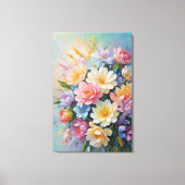 Toile Composition florale peinte (Recto)