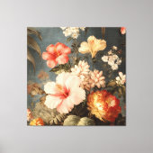 Toile Composition florale vintage vibrante (Recto)
