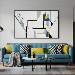Toile Composition Géométrique Abstraite Moderne