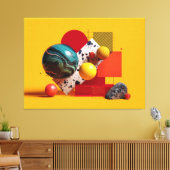 Toile Composition géométrique colorée abstraite (Insitu(Salon))