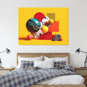 Toile Composition géométrique colorée abstraite (Insitu(Chambre))