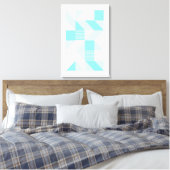 Toile Composition géométrique dans des tons d'aqua (Insitu(Chambre))