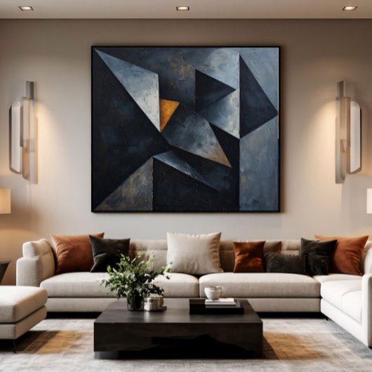 Toile Composition géométrique dramatique
