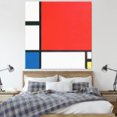 Toile Composition II en bleu rouge et jaune (1930) (Insitu(Chambre))