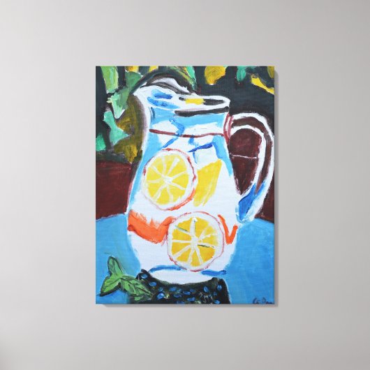 Toile Composition nature morte de pichet de citronnade f (Recto)