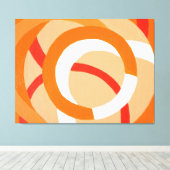 Toile Composition no 43 orange monochrome (Insitu (Plancher de Bois))