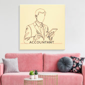 Toile comptable, une ligne d'art, avec texte et couleur (Insitu(Salon))