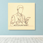 Toile comptable, une ligne d'art, avec texte et couleur (Insitu (Plancher de Bois))