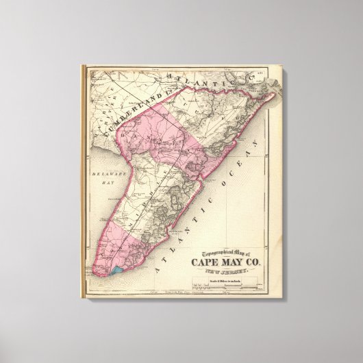 Toile Comté de Cape May, NJ (Recto)