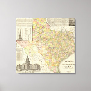 Toile Comté de large échelle et carte de chemin de fer